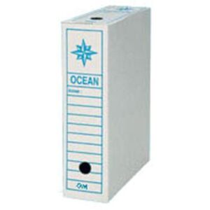 Lot de 10 Boites d'archives en carton Ocean Dos 100 mm A4