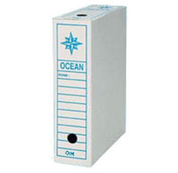 Lot de 10 Boites d'archives en carton Ocean Dos 100 mm A4