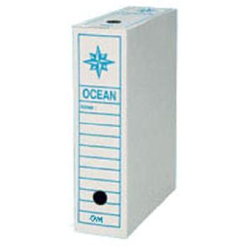 Lot de 10 Boites d’archives en carton Ocean Dos 120 mm A4