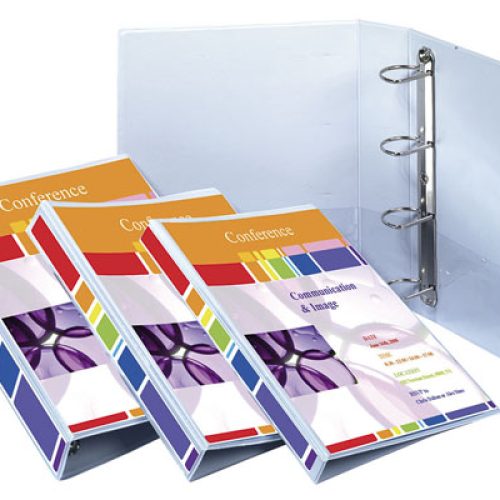 Lot de 10 Classeurs EXACOMPTA Personnalisables (3 poches) à 4 anneaux en D Ø 5 cm (Blanc)