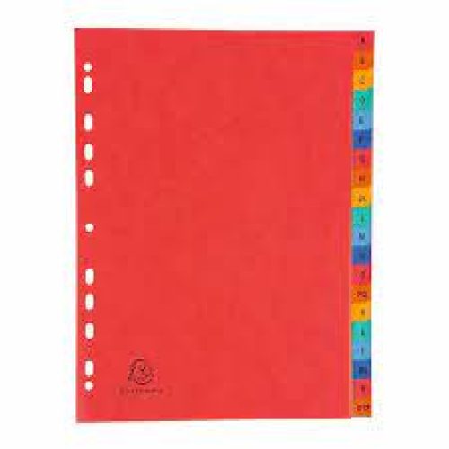 Lot de 10 Jeux d’ intercalaires SICLA alphabétiques A-Z Carte 240g 21x31cm