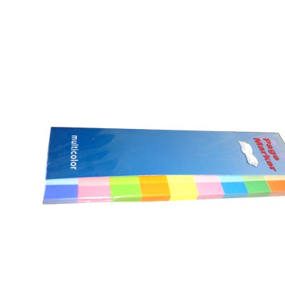 Lot de 10 Pochettes de 500 Index marques-pages 15x50 mm (10 Coul Fluo)