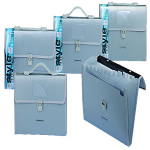 Lot de 10 Porte-documents à soufflets FOLDERMATE Format A4 Coul Gris