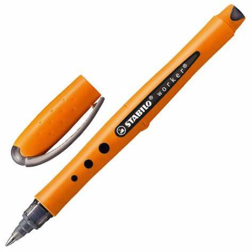 Lot de 10 Rollers stylos STABILO Worker encre liquide 0,5 mm coloris au choix