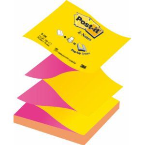 Lot de 12 blocs de 100 Z-Notes repositionnables POST IT 76x76 mm
