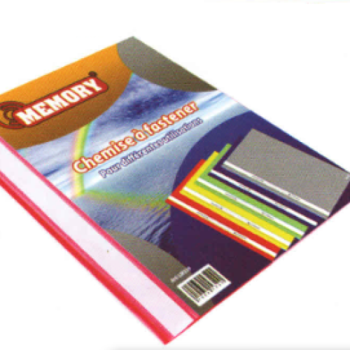 Lot de 12 Chemises à fastener MEMORY Coloris au choix