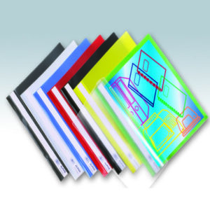 Lot de 12 Chemises de présentation à lamelles Transparent Atlas Format A4 (Col au choix