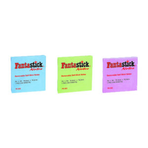 Lot de 12 notes repositionnables Pastelles Fantastick 76.2 x 76.2 mm (3 Coloris au choix)
