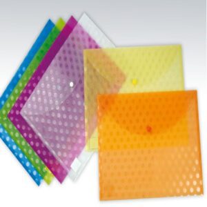 Lot de 12 Porte-documents en Polypro Clips Grand Format (Coloris au choix)