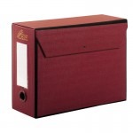 Lot de 2 Boites de classement et d`archivage en simili rayé avec couvercle 35X25 coloris au choix