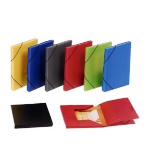 Lot de 20 Chemises à rabats polypro SICLA A4 avec élastiques Dos extensible