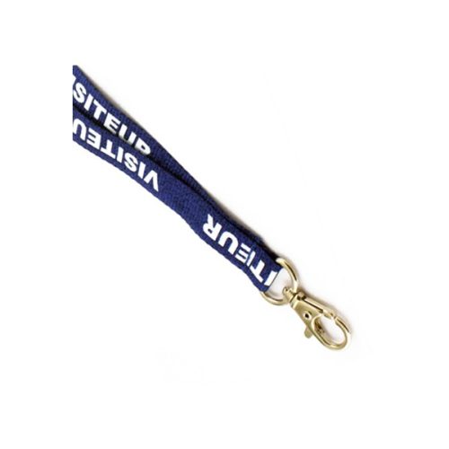 Lot de 20 Cordons en polyester plat 20 mm avec attache mousqueton