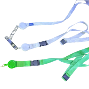 Lot de 20 CORDONS UNI POLYESTER TUBE 12 mm AVEC MOUSQUETON coloris au choix