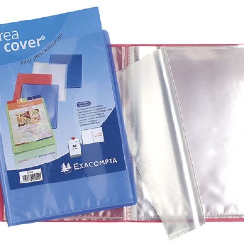 Lot de 20 Portes-vues Personnalisables Exacompta Krea Cover 40 Vues A4 (Ass: 7coul)