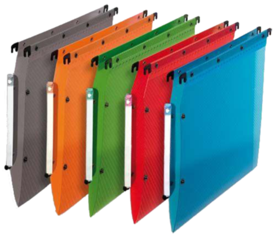 Lot de 25 Dossiers suspendus en poly 5/10e 380 mm pour armoire