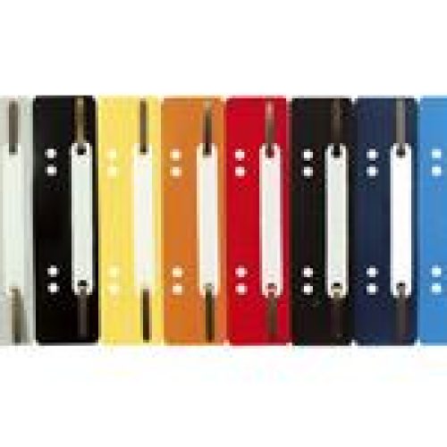 Lot de 250 Fixe-dossier à lamelles (Couleurs assorties)