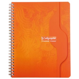 Lot de 5 Cahiers à spirale CALLIGRAPHE 100 pages petits carreaux