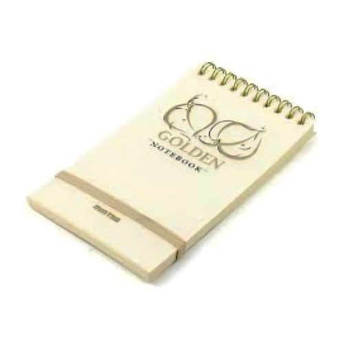 Lot de 5 cahiers à spirale MINTRA GOLD & SILVER A7 160 Pages 2 coloris au choix 9×15 cm