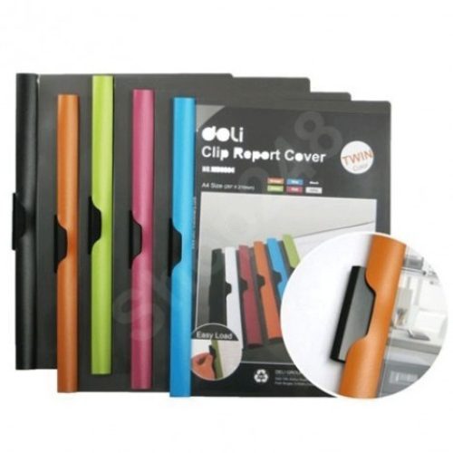 Lot de 5 Chemises à clip A4 DELI Couleurs assorties