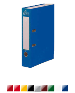 Lot de 5 Classeurs à levier A4 SICLA Simili Cuir Dos 40 mm Format 32x28 cm avec perforateur