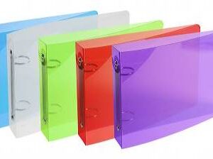 Lot de 5 Classeurs EXACOMPTA Translucides à 2 anneaux Ø 2,5 cm pour fiches Bristols