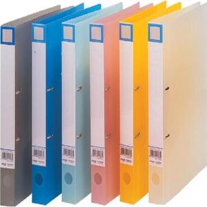 Lot de 5 Classeurs Kinary en polypro à 4 Anneaux Dos 35 mm Col au choix