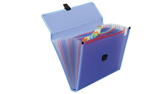 Lot de 5 Trieurs valisettes à soufflets EXACOMPTA 13 Divisions (Ass: 5 coul)