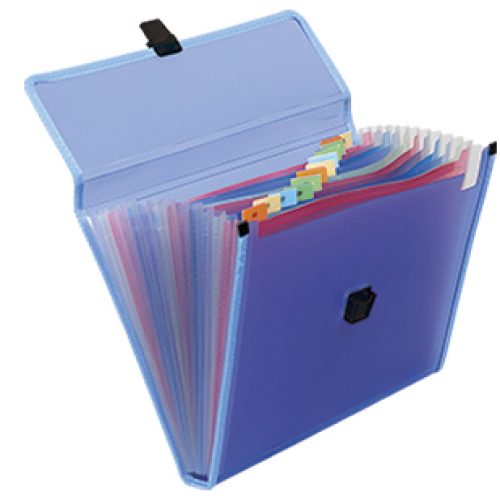 Lot de 5 Trieurs valisettes à soufflets EXACOMPTA 13 Divisions (Ass: 5 coul)