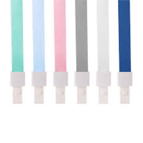 Lot de 96 Cordons Textiles Portes badges Deli 8352 – 450×10 mm Bleu