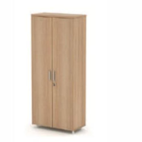 Meuble haut work avec 2 portes pleines à clé, 80x38x188 cm coloris au choix