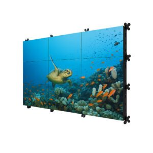 Mur d’image ACCENT LA-3555 – Écran 55 pouces Full HD – Bords ultra fins 3,5 mm + Support mural mobile clic-clac