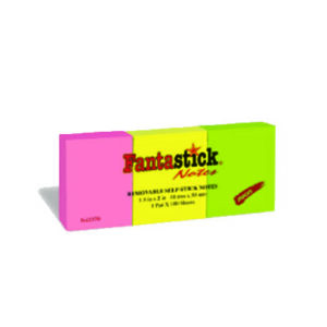 Notes repositionnables Fantastick Fluorescentes 38x50mm 3 Coul assorties
