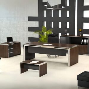 Pack Bureau President ROYAL VIP 220 cm + Retour + Crédence + Table basse