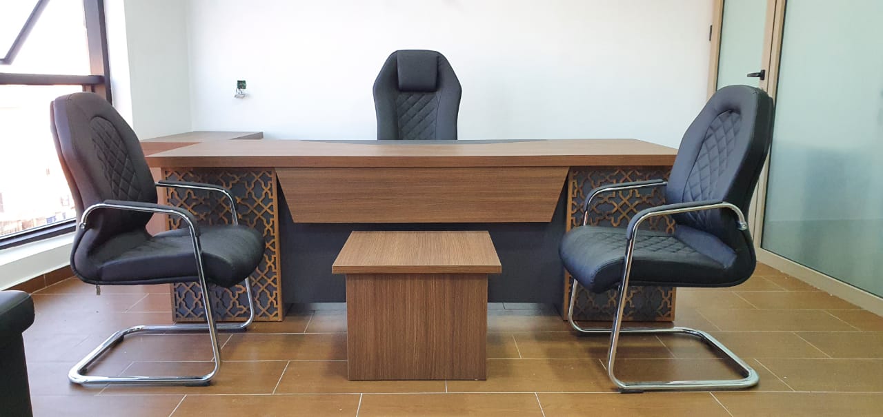 Pack Fauteuil président + 2 Fauteuils visiteurs Cuir synthétique Noir 1er choix piétement chromé