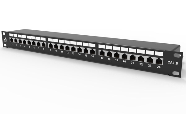 Panneau de brassage 19" 24 ports RJ45 catégorie 6