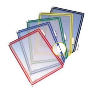 Paquet de 10 poches en PVC avec pivots en métal