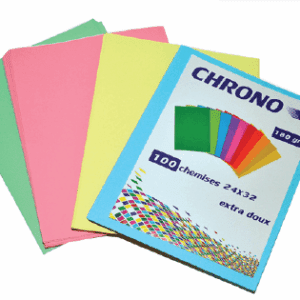 Paquet de 100 Chemises CHRONO couleurs pastels180g/m² Coloris au choix
