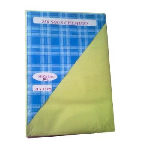 Paquet de 250 Sous-Chemises Bulles Mi-fin Luxe 50g/m² Coloris au choix
