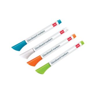 Paquet de 4 Marqueurs spéciaux effaçables pour Tableaux en verre