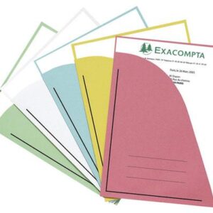 Paquet de 50 chemises "coins Exafold" 180g/m² 22x31 couleurs assorties