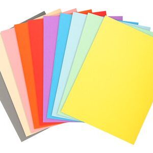 Paquets de 100 Chemises EXACOMPTA semi rigide Foldyne 180g/m² 24x32 Assorties