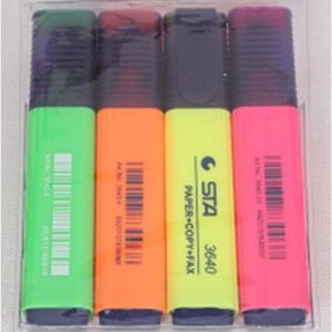 Pochette de 4 fluorescents STA pointe bizeautée (Ass: 4 coul)