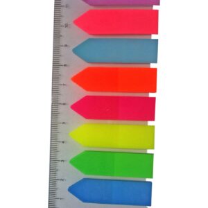 pochette d'index marques pages FANTASTICK 8 coul fluos Ass avec Mini règle