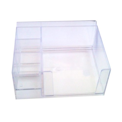 Porte bloc levrai+4compartiments en crystal transparent