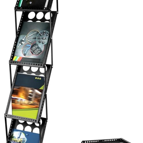 Porte catalogue cascade en metal 131,5cm A4 Noir