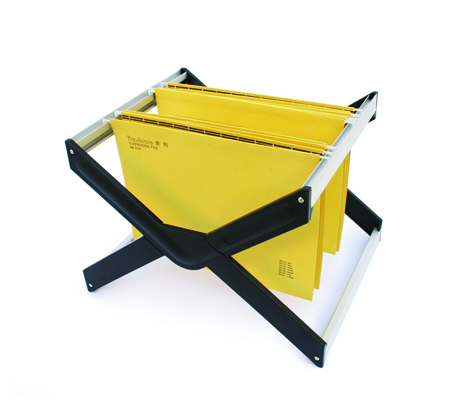 Porte dossiers suspendus compact pour 20 dossiers en métal