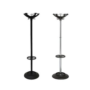 Porte manteau avec 8 tiges + porte para pluie socle en pvc coloris au choix