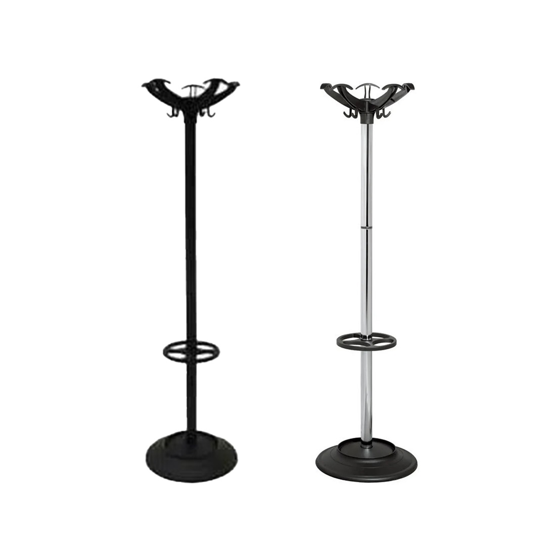 Porte manteau avec 8 tiges + porte para pluie socle en pvc coloris au choix