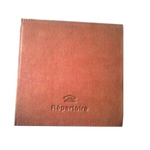 Répertoire téléphonique carré en similicuir Coul Marron