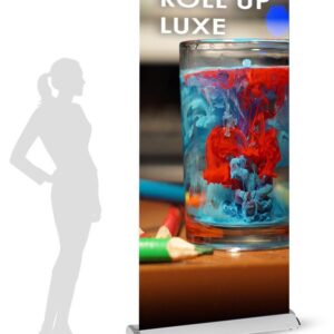 Roll-up large de luxe en aluminium couleur chromée 320x200cm